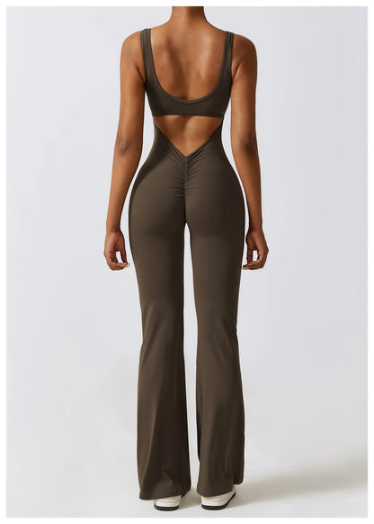 JUMPSUIT WITH V-NECKLINE