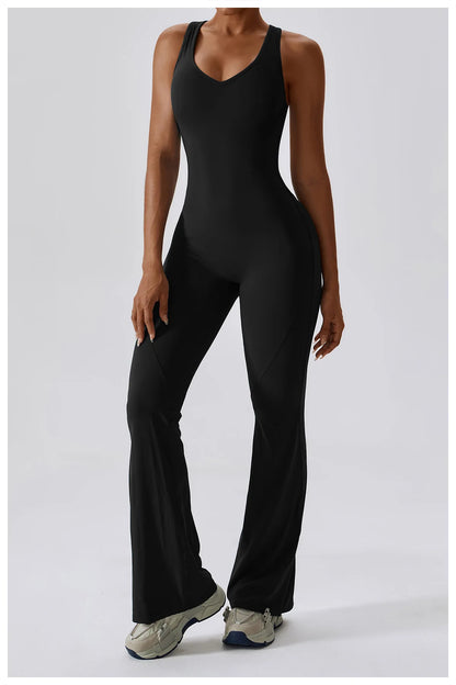 JUMPSUIT WITH V-NECKLINE