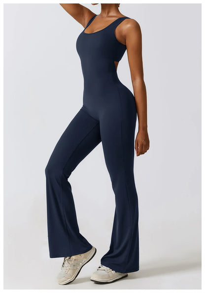 JUMPSUIT WITH V-NECKLINE