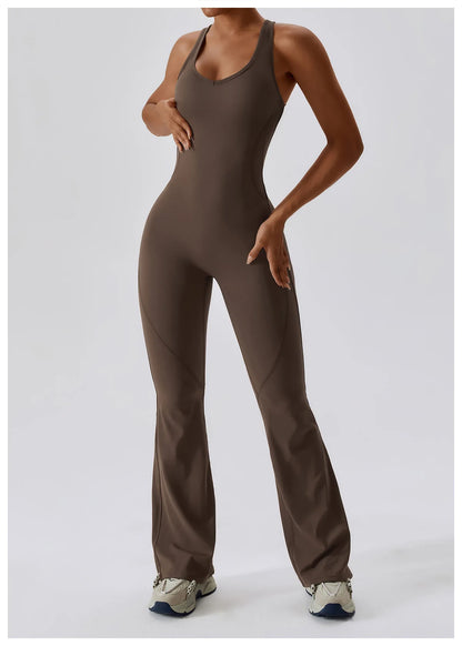 JUMPSUIT WITH V-NECKLINE