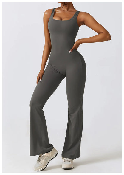 JUMPSUIT WITH V-NECKLINE