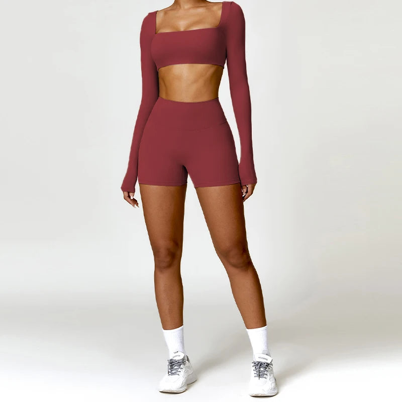 2-PIECE LYCRA AND SHORTS SET