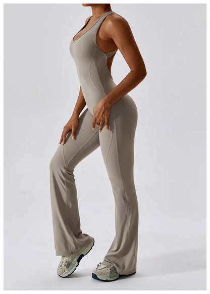 JUMPSUIT WITH V-NECKLINE