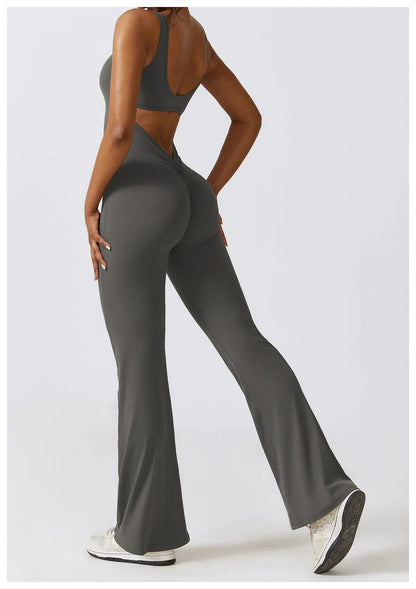 JUMPSUIT WITH V-NECKLINE