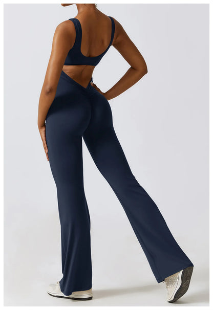 JUMPSUIT WITH V-NECKLINE