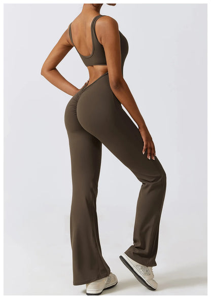 JUMPSUIT WITH V-NECKLINE