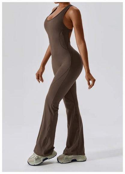 JUMPSUIT WITH V-NECKLINE